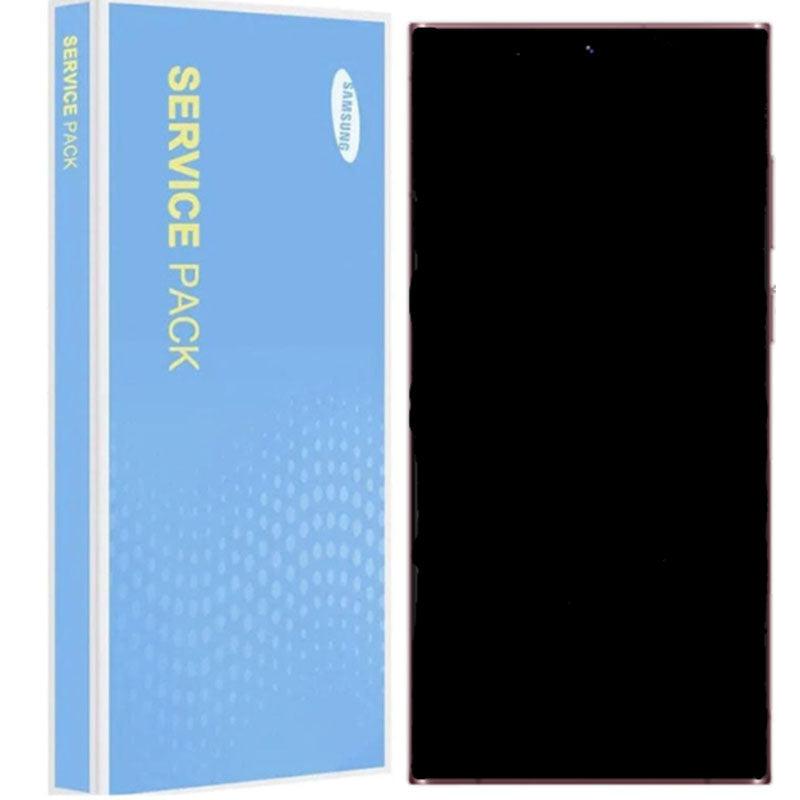 Samsung Galaxy S22 Ultra G908B Service Pack Phantom Black Full Frame Touch Screen Display GH82-27488A / GH82-27489A-Repair Outlet
