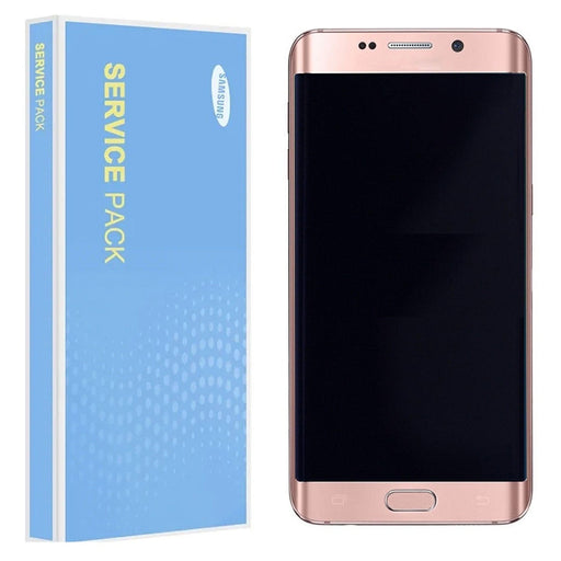 For Samsung Galaxy S6 Edge G925F Service Pack Pink Gold Full Frame Touch Screen Display GH97-18533E-Repair Outlet
