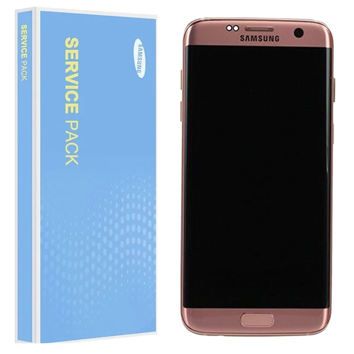 For Samsung Galaxy S7 Edge G935F Service Pack Pink Full Frame Touch Screen Display GH97-18533E/ GH97-18767E-Repair Outlet
